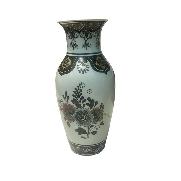 Villeroy & Boch Paon Vase vintage hand painted Peacock Floral print - Picture 2 of 7